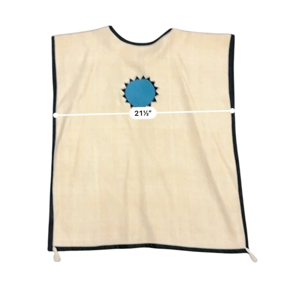 Unbranded Canvas Smock Top Size Unknown Beige Embroidered Butterflies Tassels​​​ - Picture 6 of 7